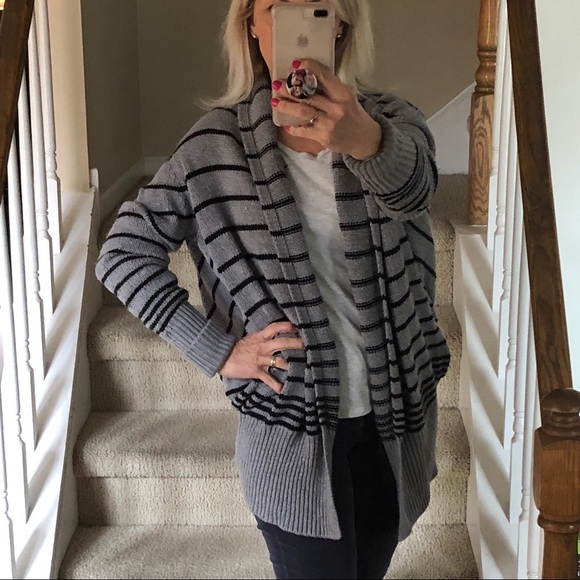 Striped Wrap-front Sweater - Picture 6 of 7